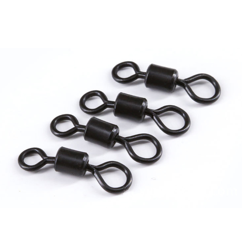 Terminal Tackle Carp Fishing Accessories 2# 4# Swivel Snap Rolling Swivels With Bigger Small Rings