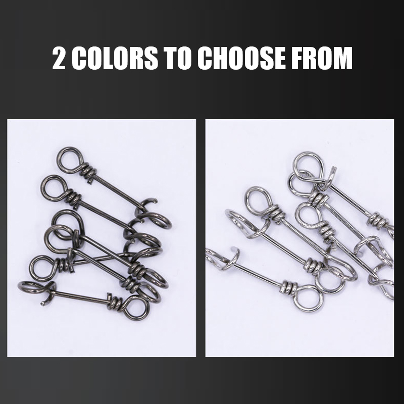 Swivel Fishing Accessories Stainless Steel Fishing Snap Buckle Clip Quick Connect Clip Fishing Connector