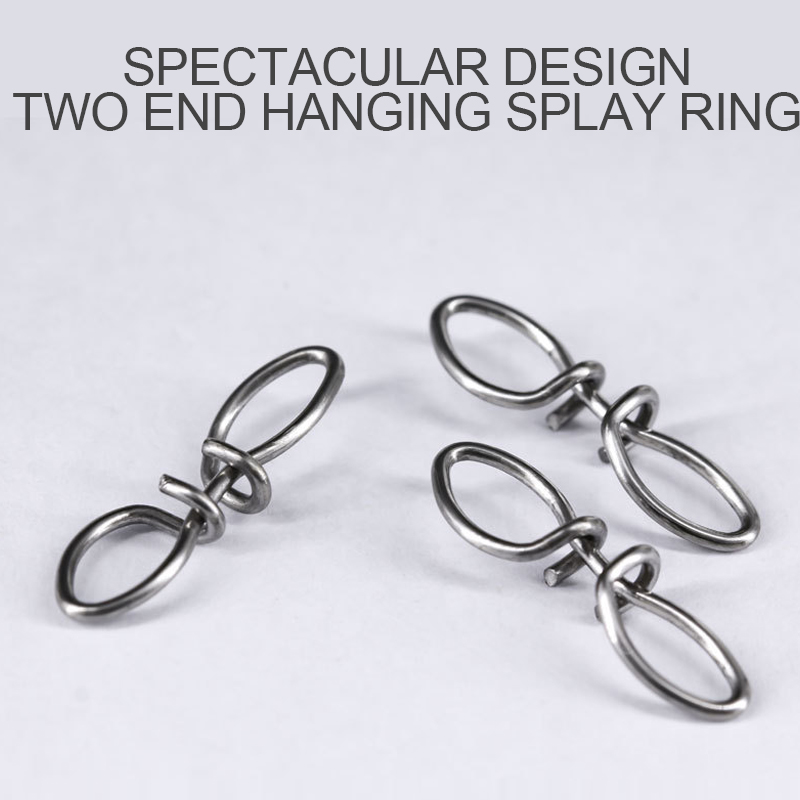 Stainless Steel Fishing Quick Spectacle Style Snap Long Line Fishing Connector Saltwater Swivel Fishing Snap Connector