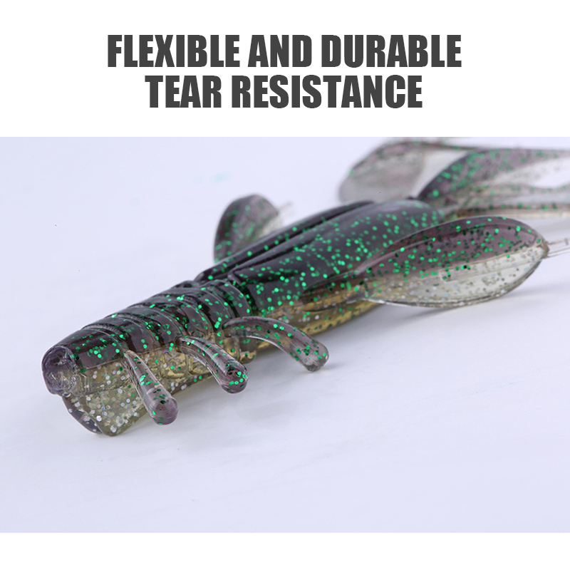 Beard Shrimp Soft Lure 10g 10.5cm Simulation Lifelike Soft Shrimp Artificial Fishing Tackle Two Colors Fishing Lure