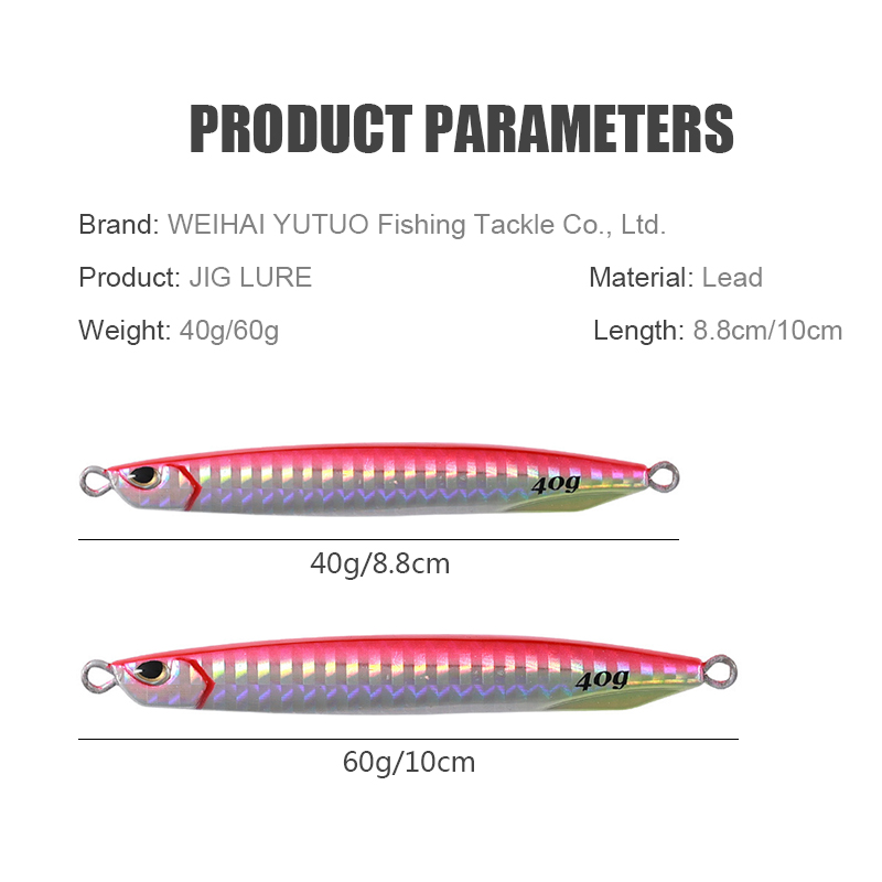 Metal Jig Lure Fishing Tackle Bait 40g 60g Slow Pitch Jigs Lures Artificial Casting Lifelike 3D Eye Jigging Fishing LurePopular