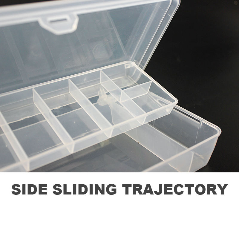 Good Quality PP Material Clear Double Storage Lures Accessories Fishing Tackle Box 20*10*4cm Fishing Accessories Tool Box